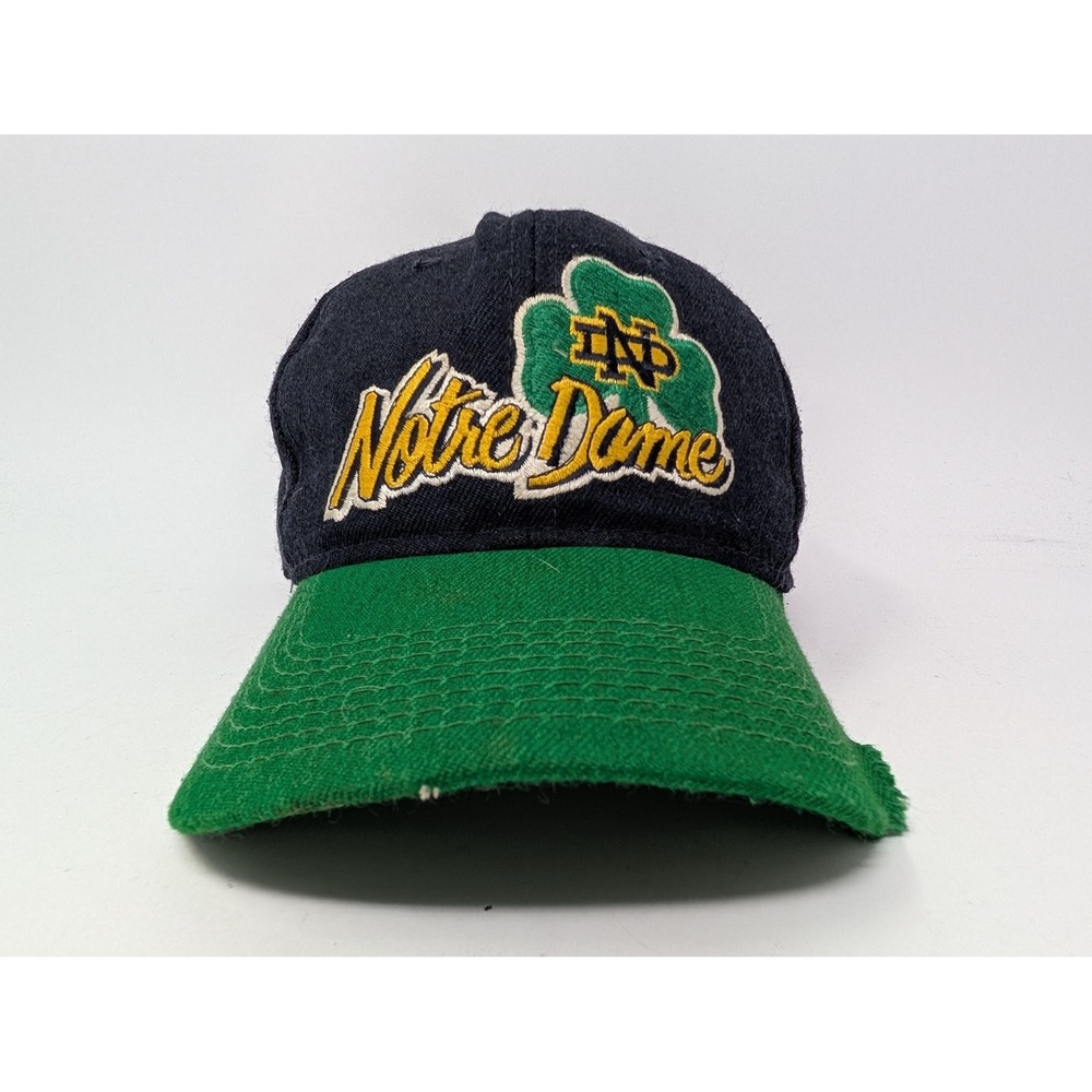 VINTAGE Notre Dame Hat‎ Cap Snap Back NCAA Football The Game 90s **FLAW**